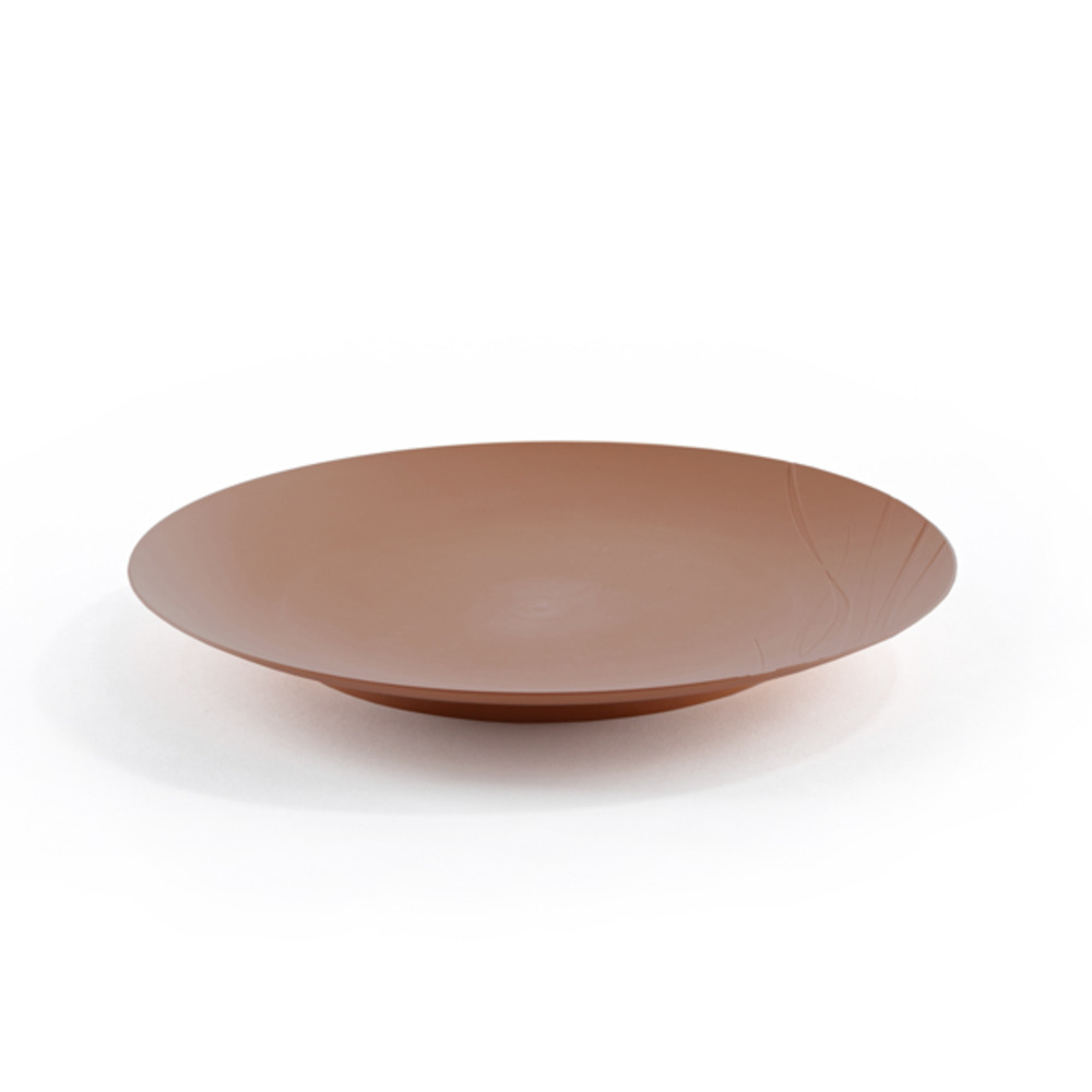 4 assiettes plates naturelles Marron Caramel