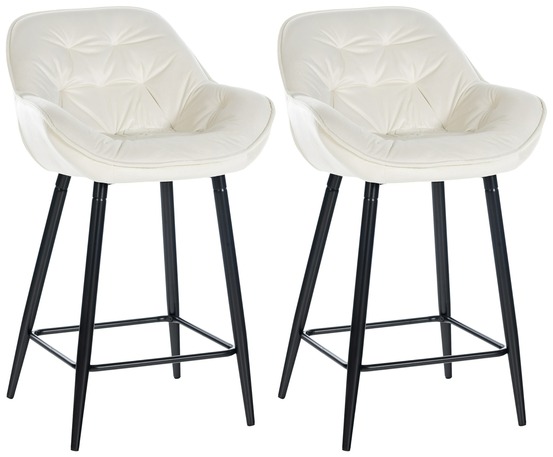 Lot de 2 tabourets de bar gibson velours
