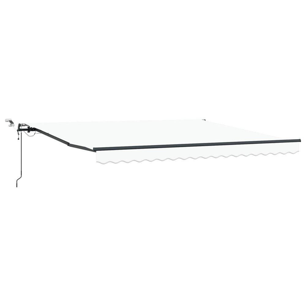 Auvent rétractable blanc 400 × 350 cm polyester