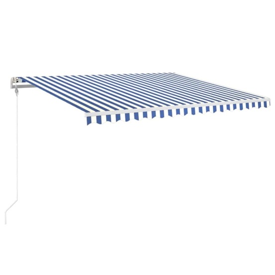 Auvent rétractable automatique 400x350 cm bleu et blanc