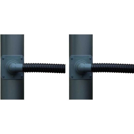 Collecteur d'eau anthracite pour gouttière circulaire (lot de 2) pour descente c