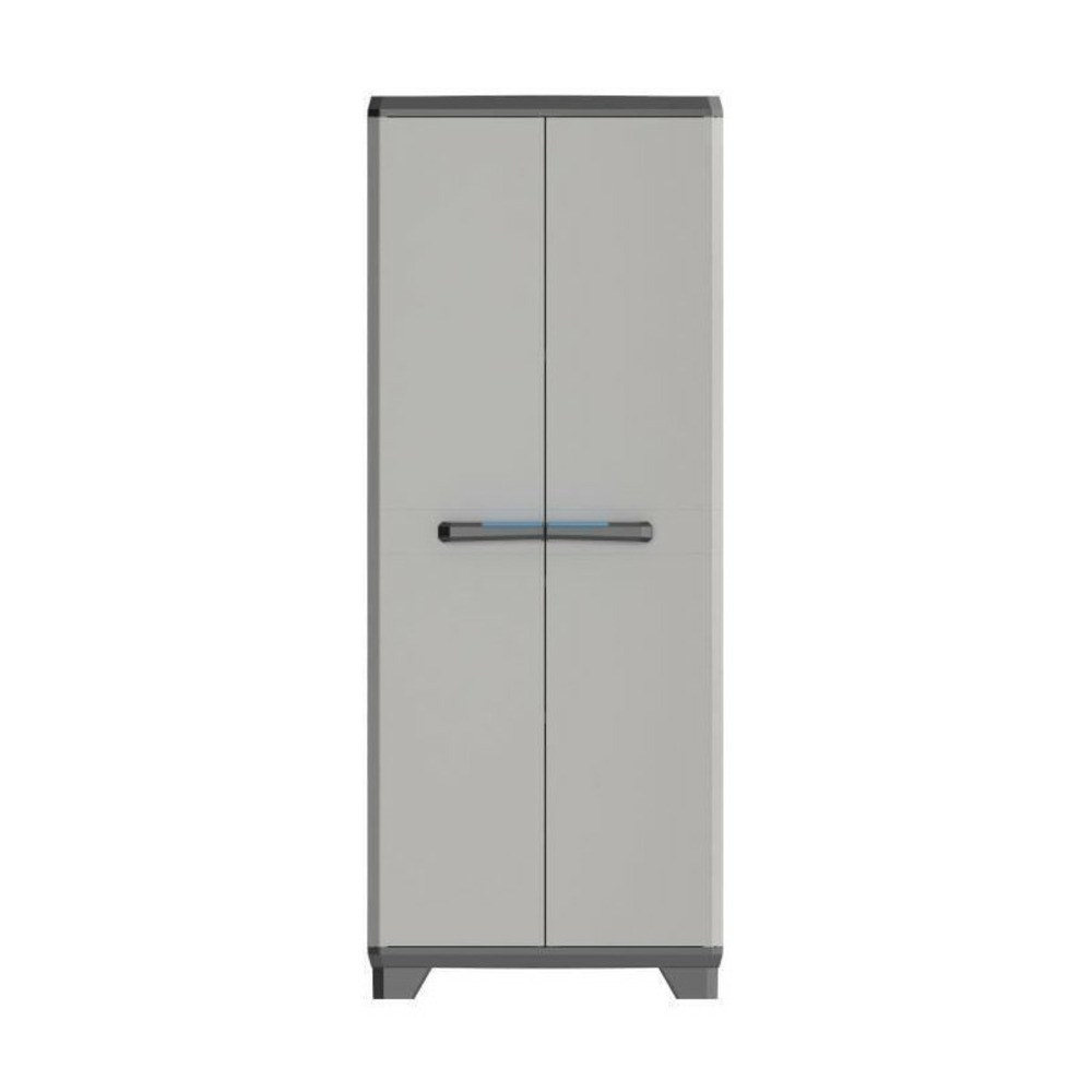 Kis armoire de rangement haute linear - 68 x 39 x 173 cm - noir et gris