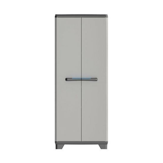 Kis armoire de rangement haute linear - 68 x 39 x 173 cm - noir et gris