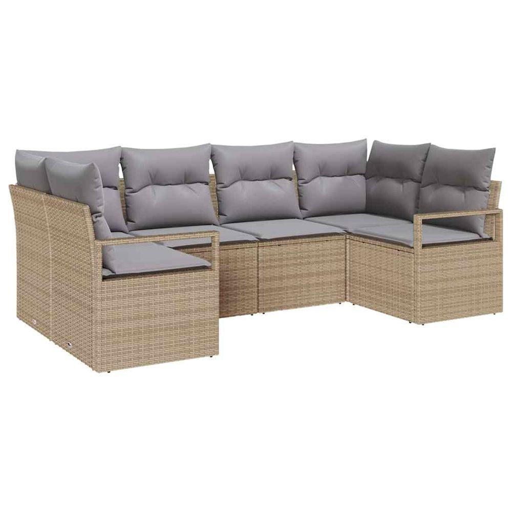 Ensemble de canapés 6 pc beige polyrotin