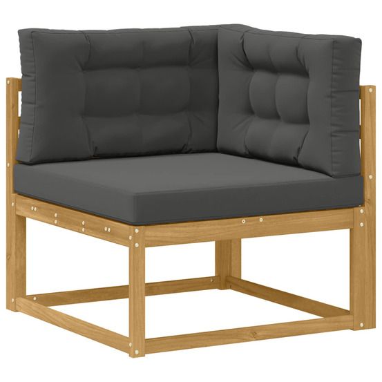 Canapé d'angle extérieur polyester blanc