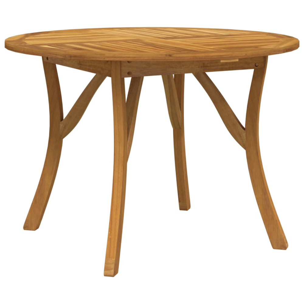 Table de jardin ø 110 cm bois d'acacia solide