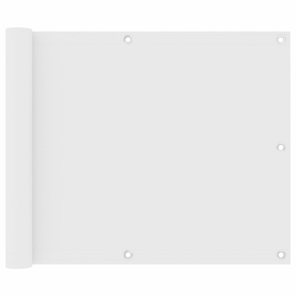 Écran de balcon 75 x 500 cm tissu oxford blanc