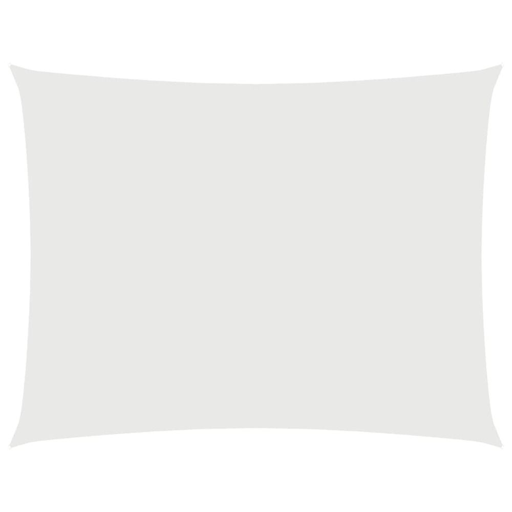 Voile de parasol tissu oxford rectangulaire 3,5x5 m blanc