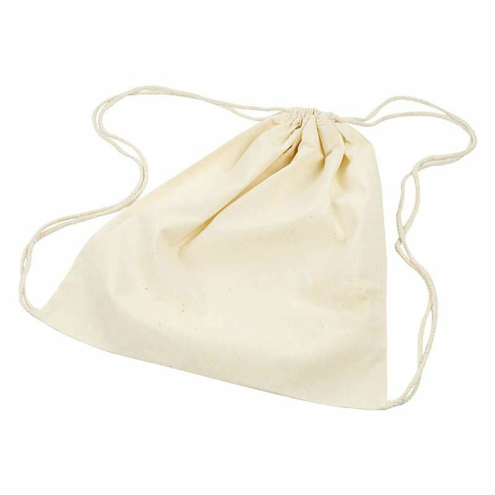 3 sacs à cordons en tissu à customiser 37 x 41 cm