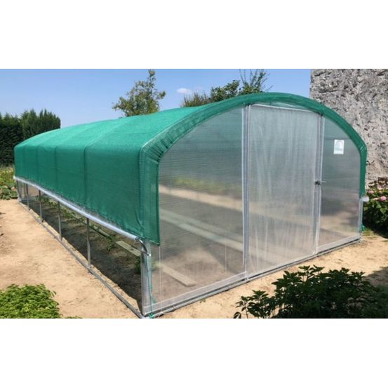 Filet d'ombrage pour serre tunnel de jardin - 4 à 4,5 m de large - longueur 7,5 m - les serres tonneau