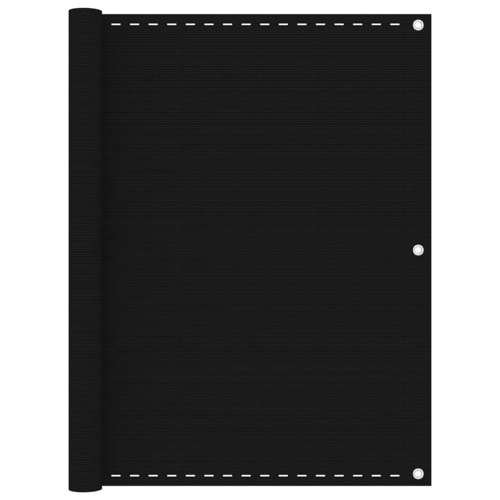 Écran de balcon brise pare vue protection confidentialité 120 x 400 cm pehd noir