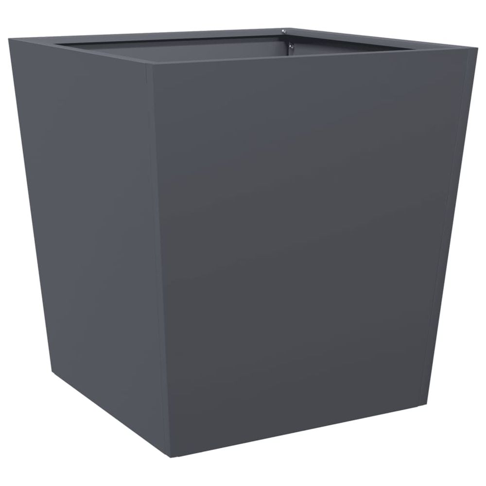 Jardinière d'extérieur anthracite 50x50x50 cm acier