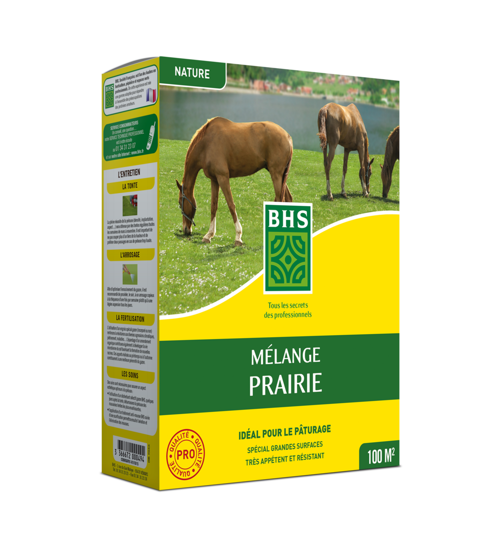 Gpr1 - 1kg - 100 m² - gazon melange prairie - destiné aux zones qui ne nécessitent pas d'entretien - pour le pâturage des animaux