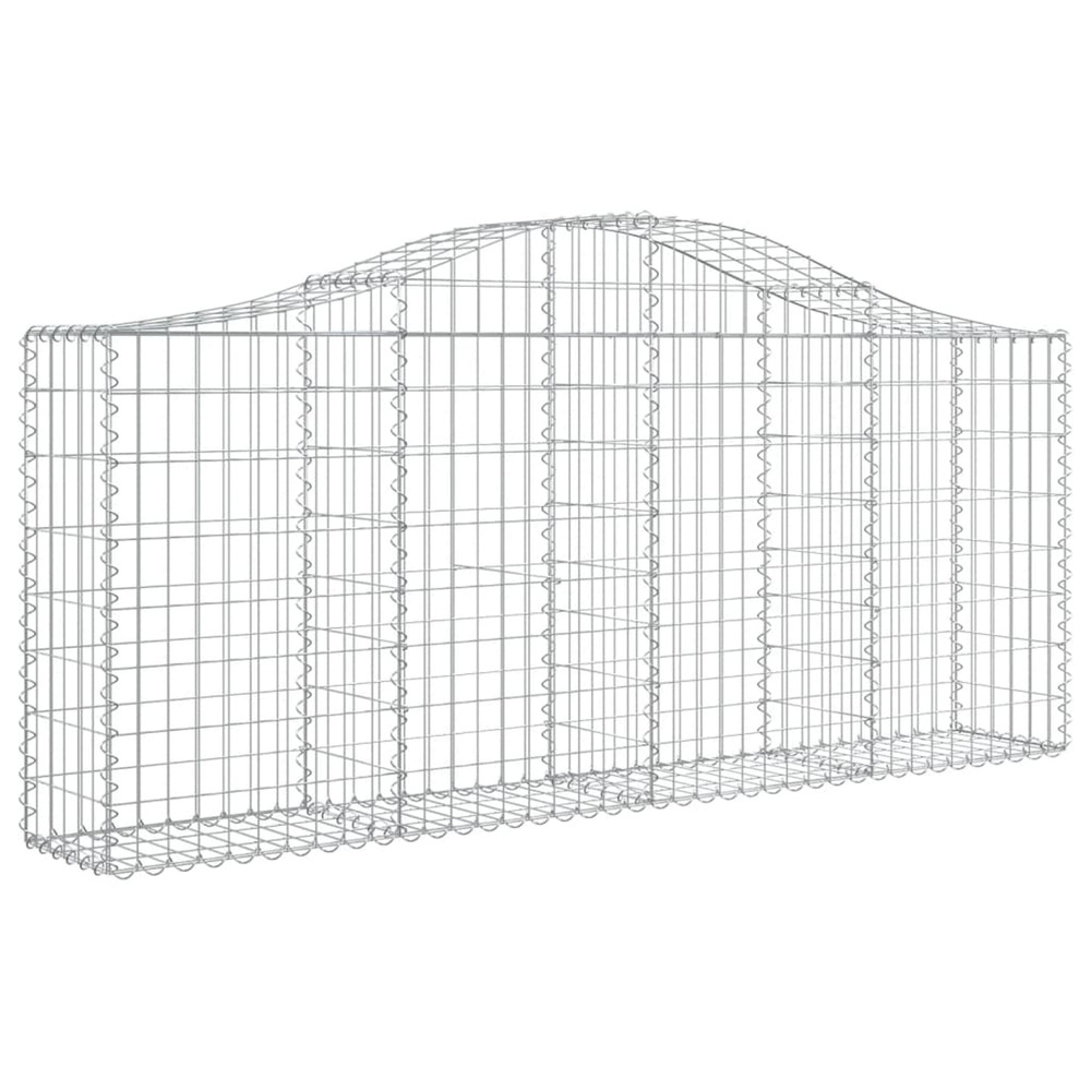 Panier de gabions arqué 200x30x80/100 cm fer galvanisé