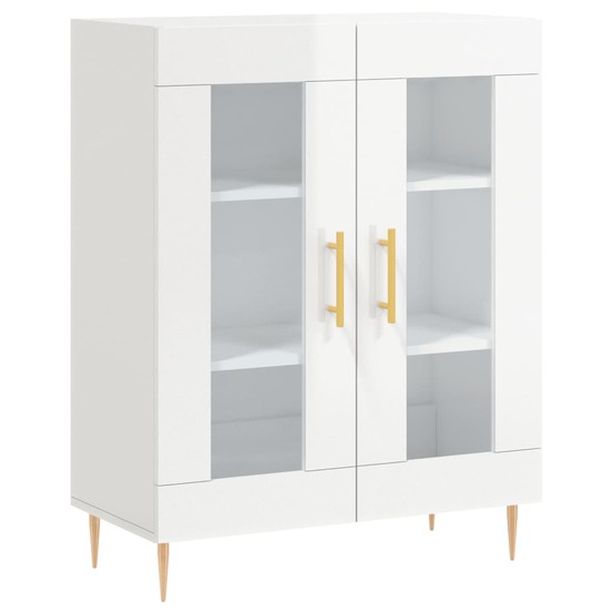 Buffet bahut commode armoire meuble de rangement organisateur cuisine salle de séjour salon brillant 69,5 x 34 x 90 cm bois d