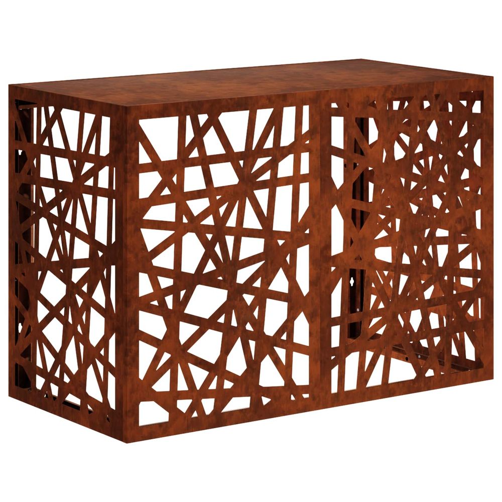 Housse de climatiseur rouillé 100 x 50 x 70 cm acier patiné