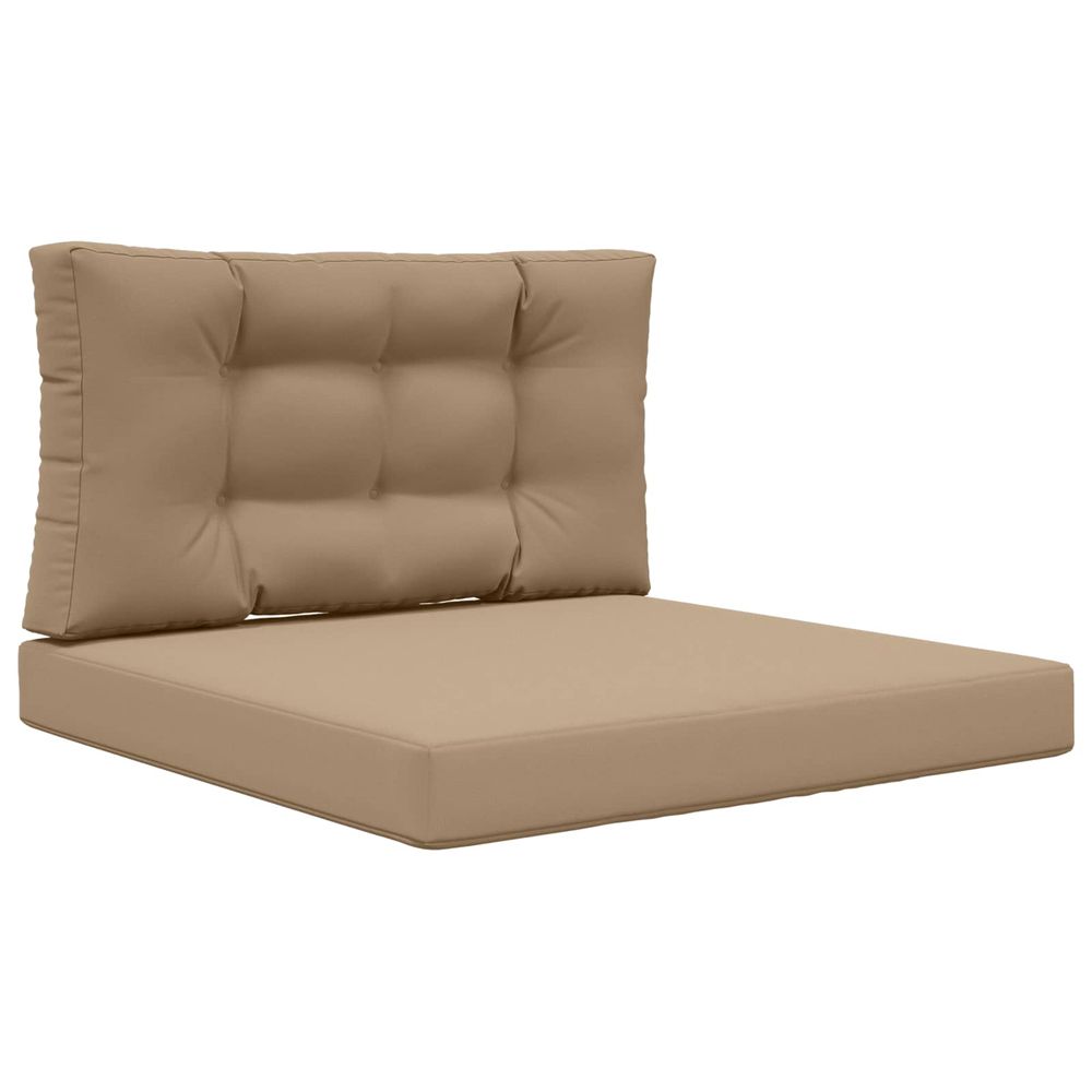 Coussin de canapé d'extérieur polyester taupe 80 x 80 cm