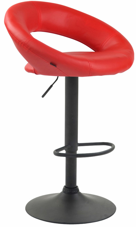 Tabouret de bar olinda simili cuir noir
