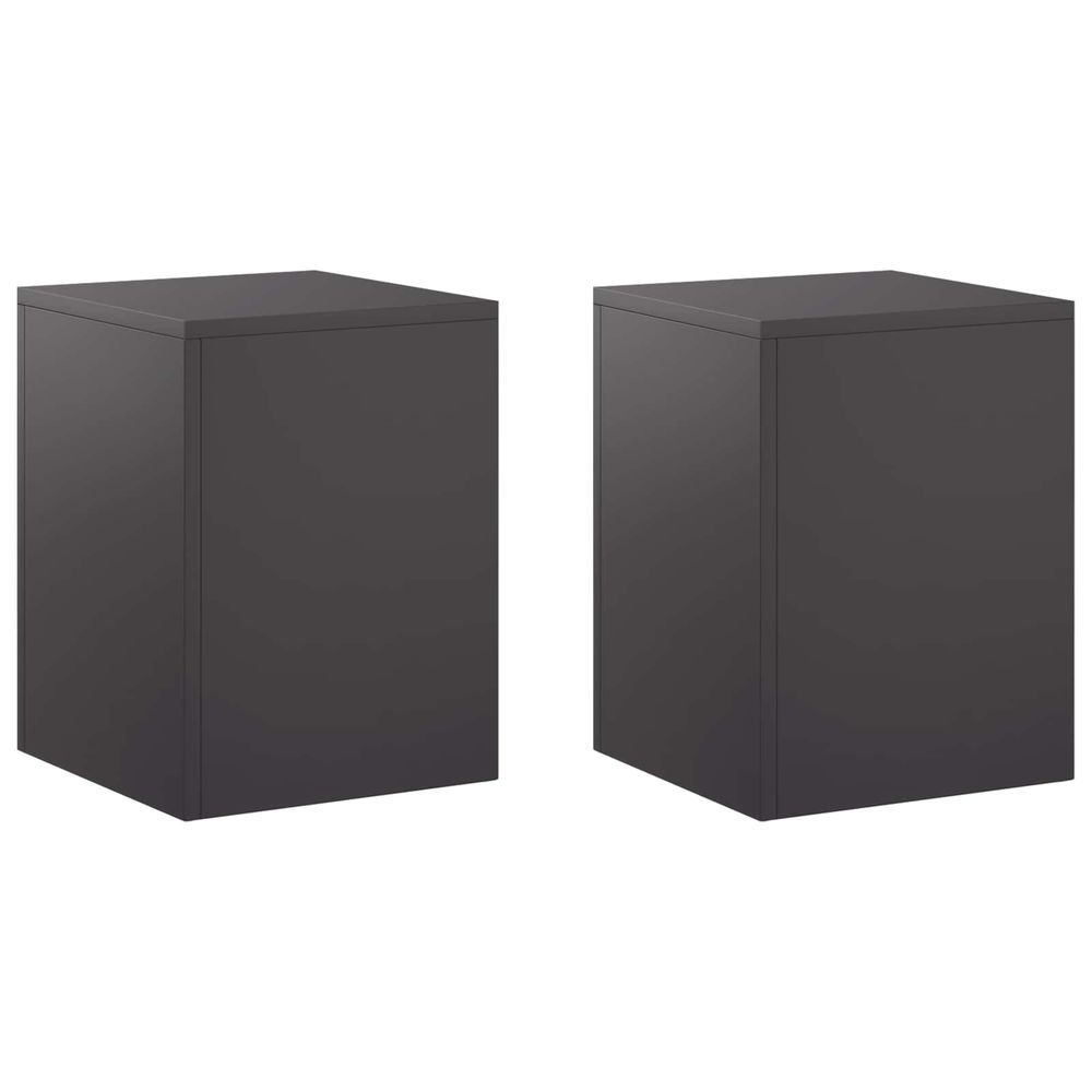 Support de plante 2 pcs noir 30 x 30 x 40 cm acier