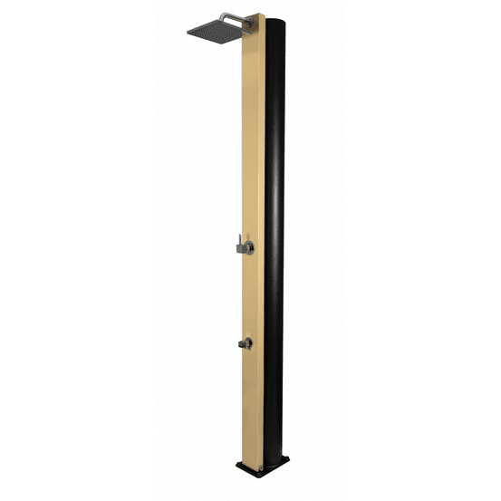 Douche de piscine solaire square 40l avec rince pieds-beige-beige-17.50 --