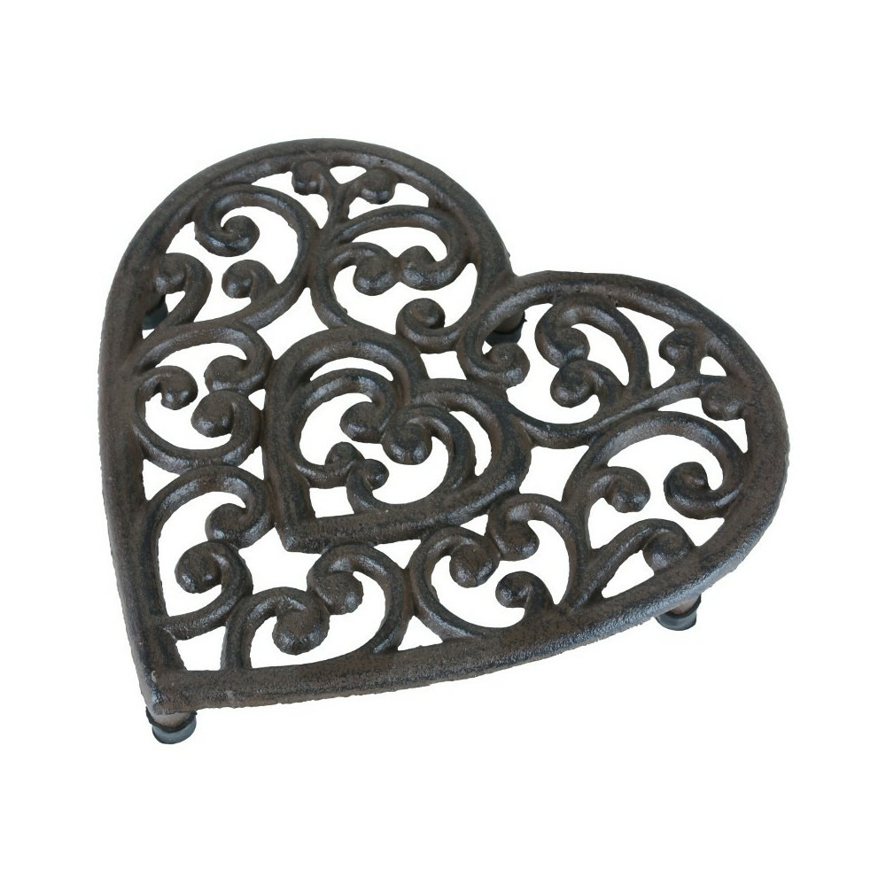 Dessous de plat en fonte marron 18 x 17 cm