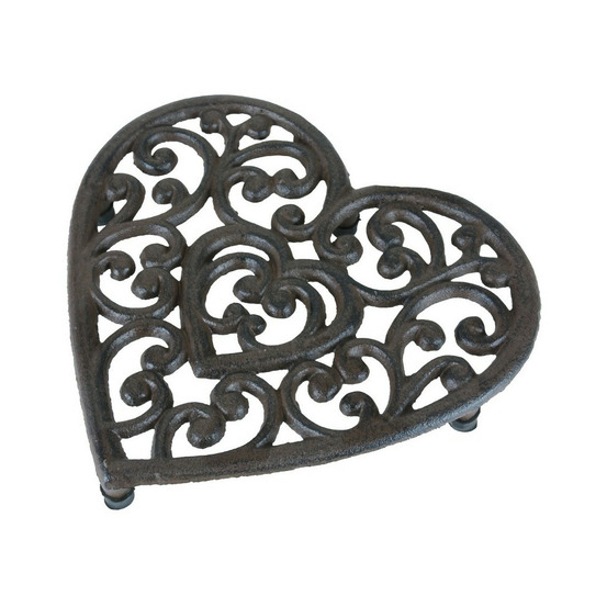 Dessous de plat en fonte marron 18 x 17 cm