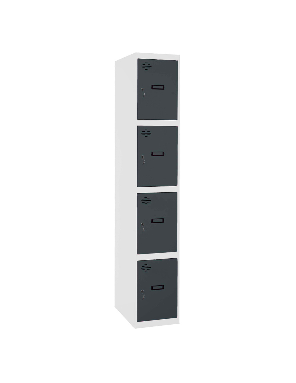 Casier-armoire simonlocker prof. dism. 4 porte 1/4 300 in bl/an blanc/antracite 1800x300x500 - simonrack