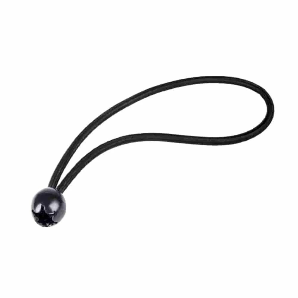 Tendeur de bâche avec boule, sandow élastique noir 6mm x 18cm