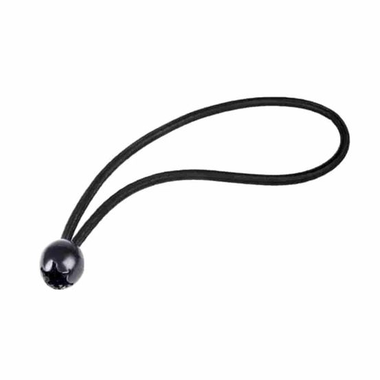 Tendeur de bâche avec boule, sandow élastique noir 6mm x 18cm