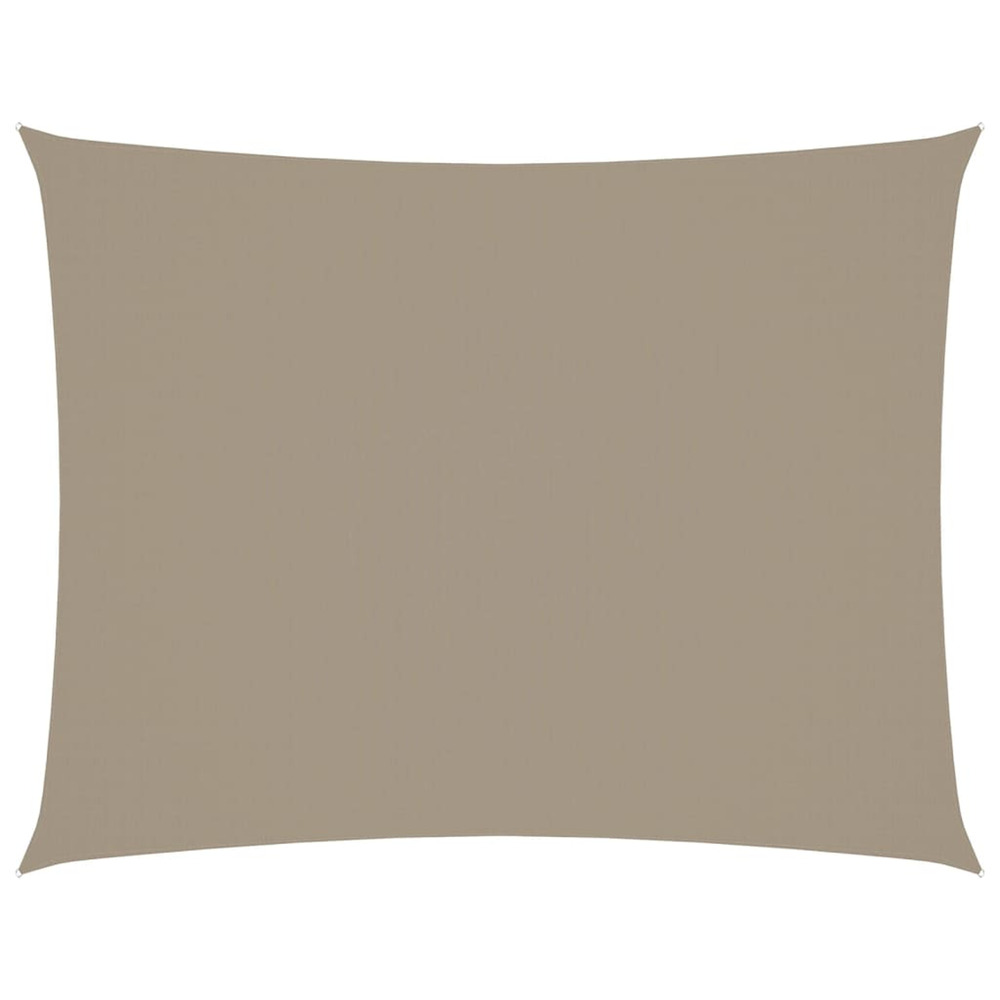 Voile de parasol tissu oxford rectangulaire 3x6 m taupe