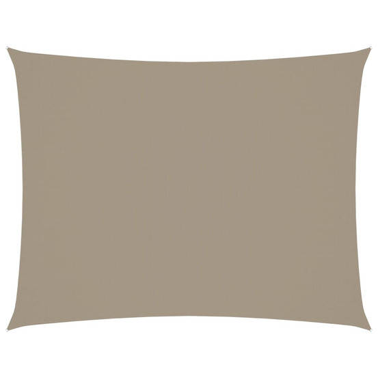 Voile de parasol tissu oxford rectangulaire 3x6 m taupe
