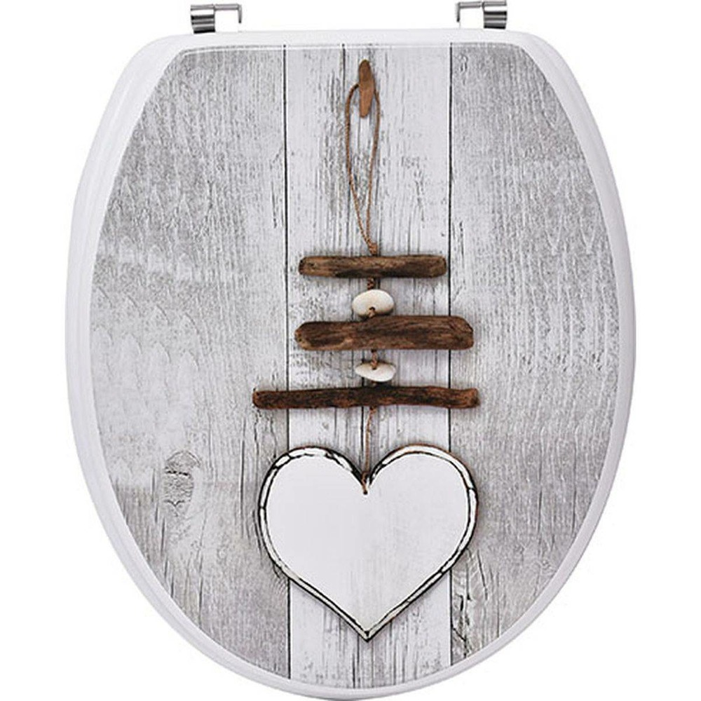 Abattant wc mdf 18 pouces attaches acier inoxydable - ouessant