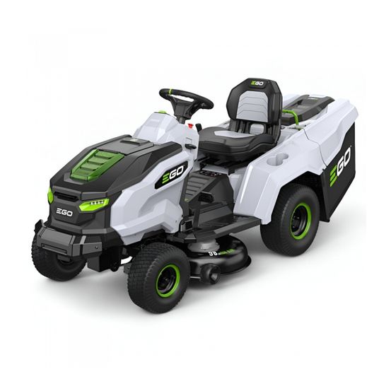 Tondeuse autoportée sur batterie 56v, 98 cm de coupe, bac arrière de 300 litres - egopower tr3801e-b