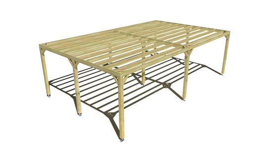 Pergola bois • 8m x 5m • indépendante • sens largeur • livraison comprise