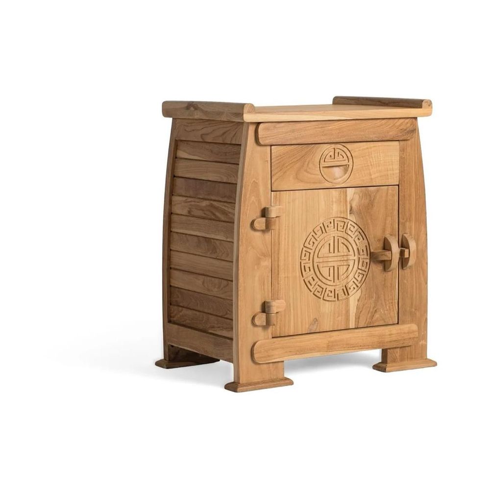 Table de chevet bois marron - décoration d'autrefois