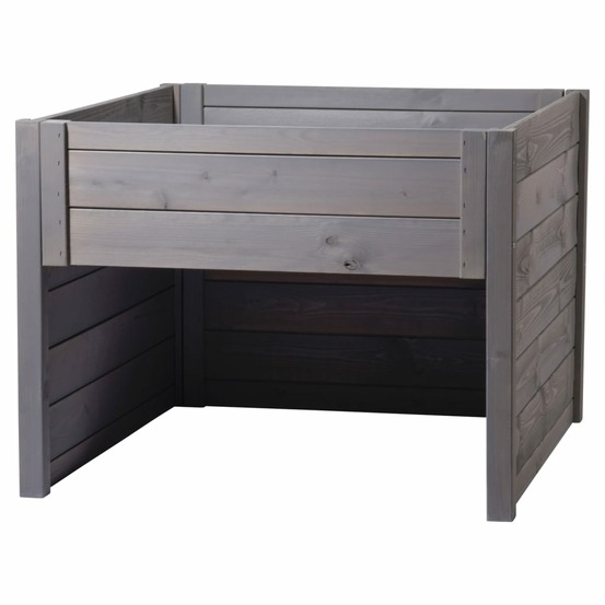 Garage de tondeuse à gazon avec jardinière gris