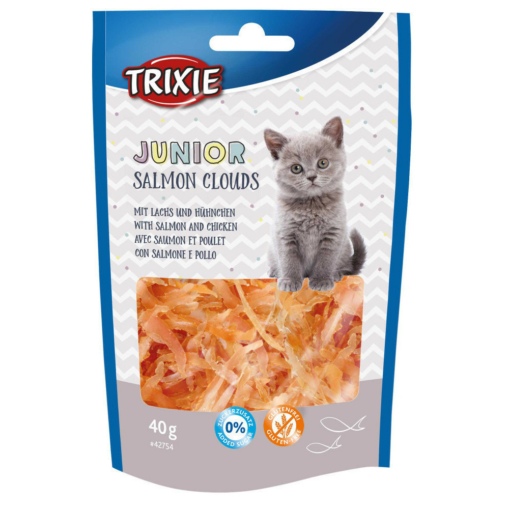 Friandise junior saumon et poulet pour chat, 40 g