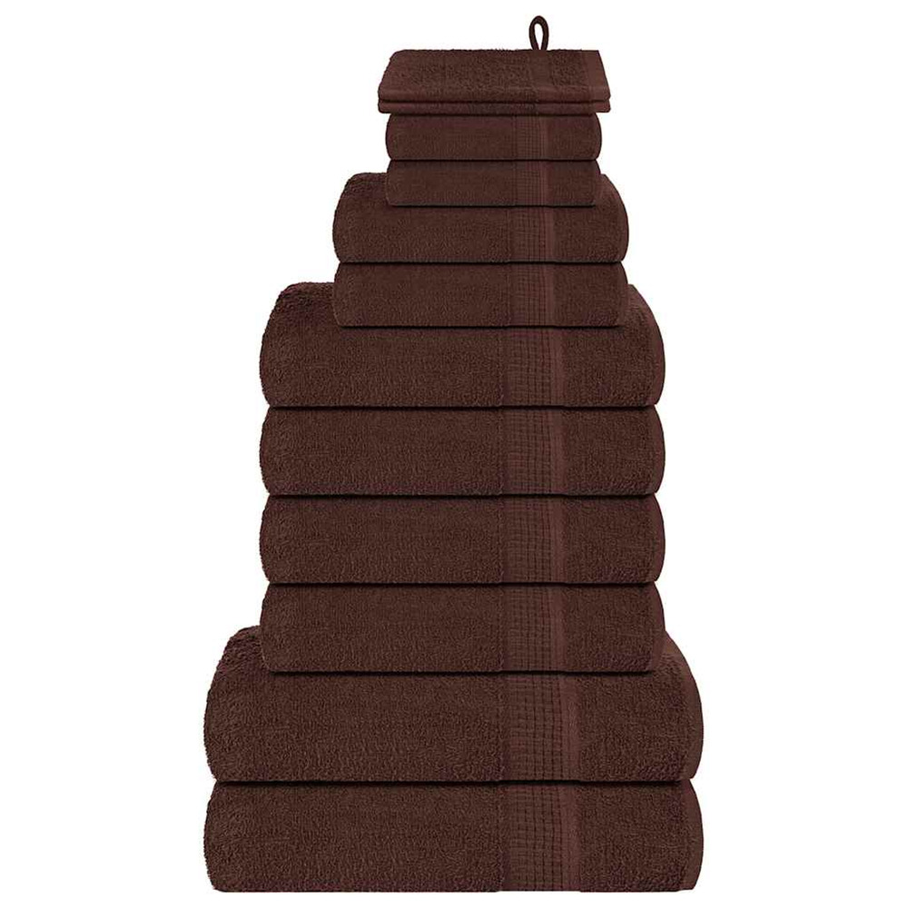 Ensemble de serviettes frogn 12 pcs marron 360 g/m²