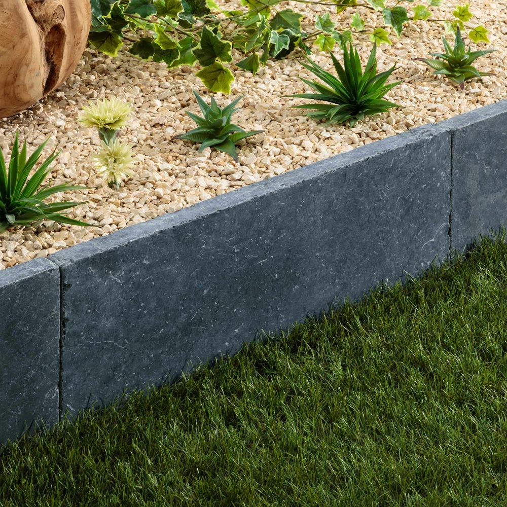 Bordure de jardin pierre bleue du vietnam 60x30x3 cm (à l'unité) - ro'ma nature