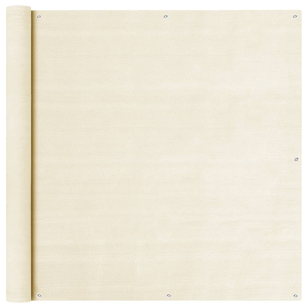 Écran de balcon crème 120x600 cm pehd