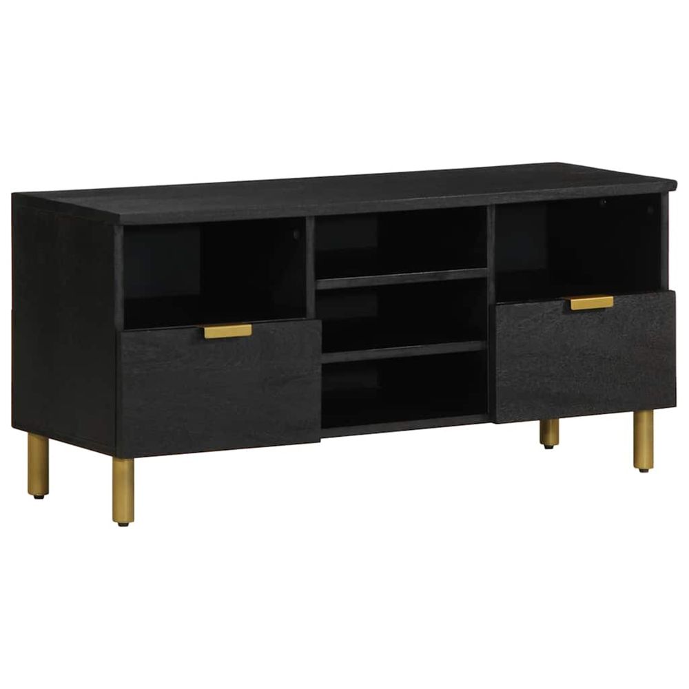 Meuble tv noir 100x33x46 cm bois d'ingénierie