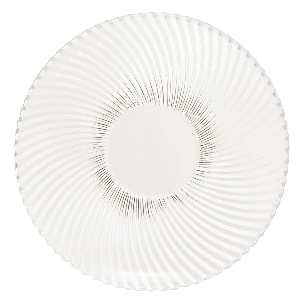 Lot de 6 assiettes plates odyssee transparent d26xh1,8cm