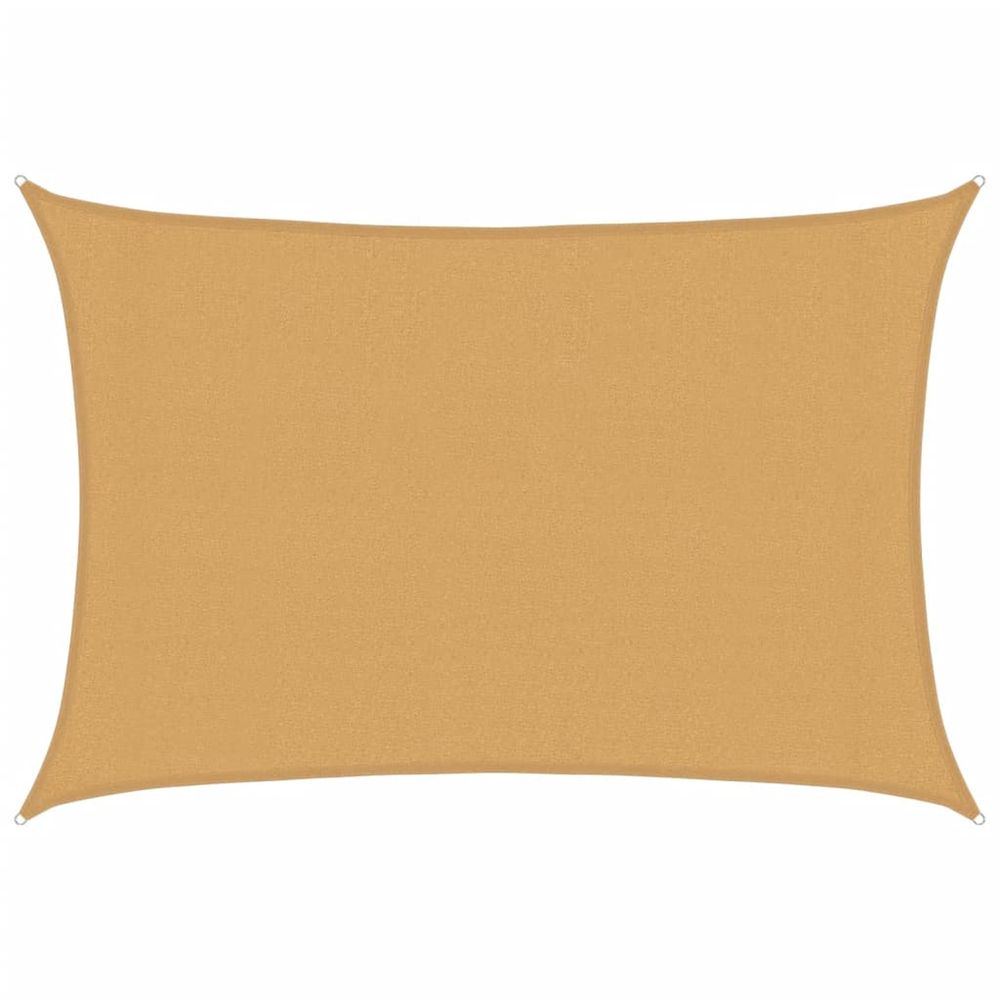 Voile d'ombrage 160 g/m² rectangulaire sable 3x4 m pehd