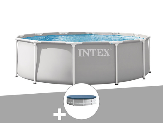 Kit piscine tubulaire prism frame ronde 3,66 x 0,99 m + bâche de protection