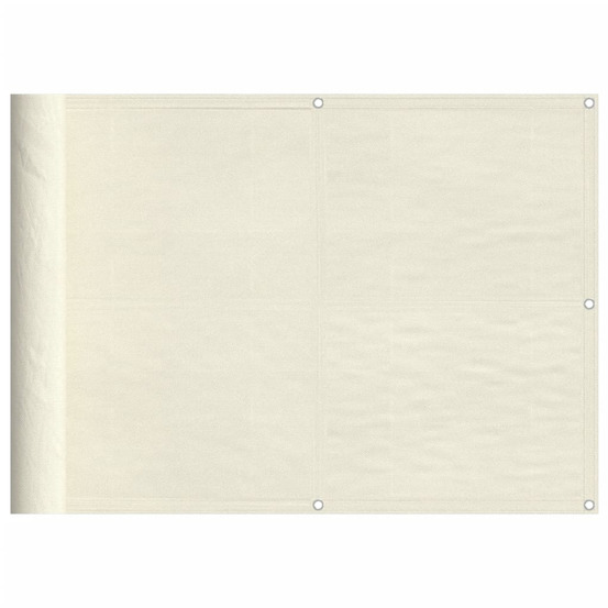Écran de balcon crème 75x800 cm 100% polyester oxford