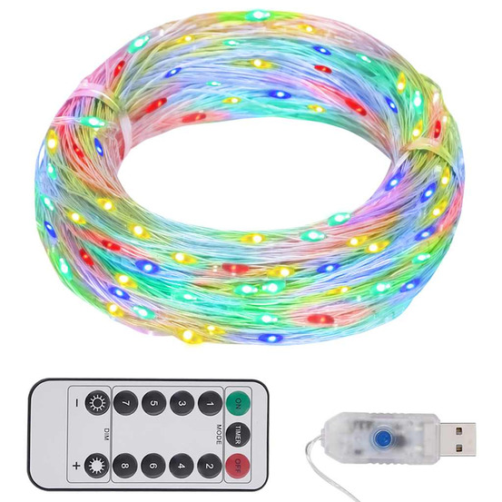 Guirlande led avec 150 led multicolore 15 m