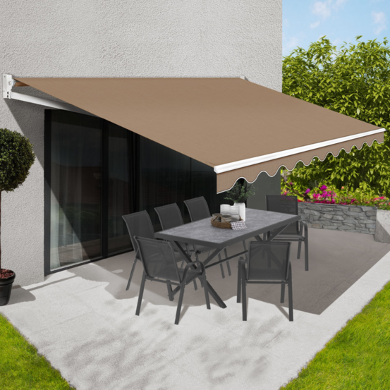 Store banne manuel 3,80x3 m taupe