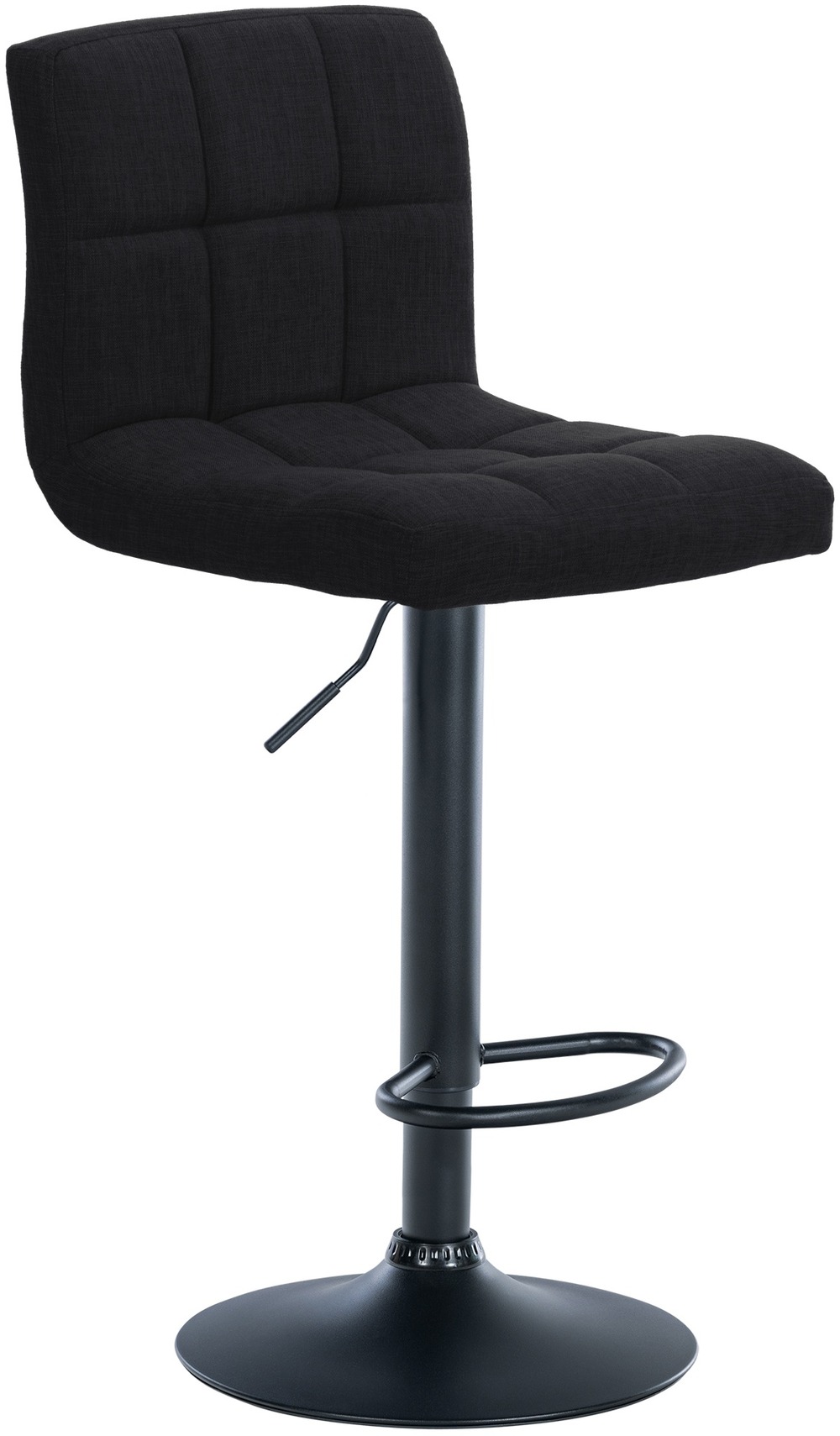 Tabouret de bar calma tissu noir