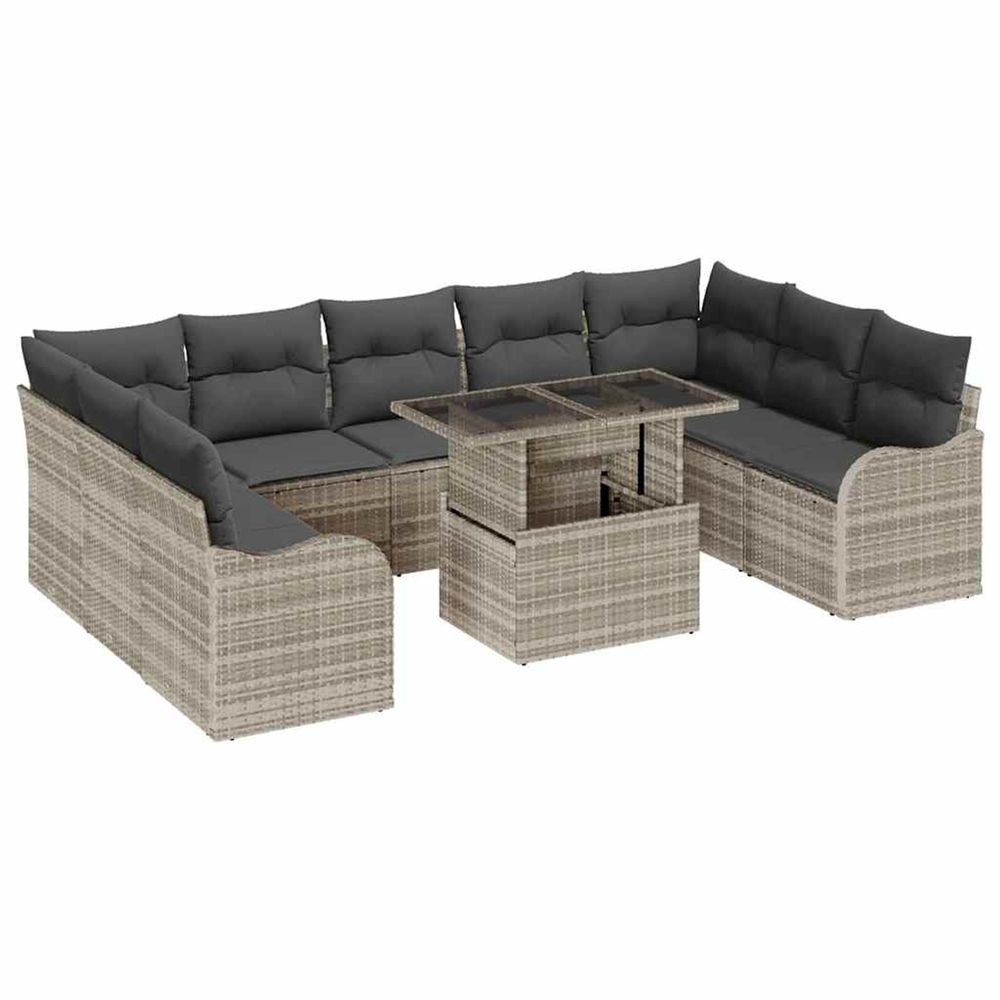 Ensemble de canapé de jardin 10 pc 9-nombre de places