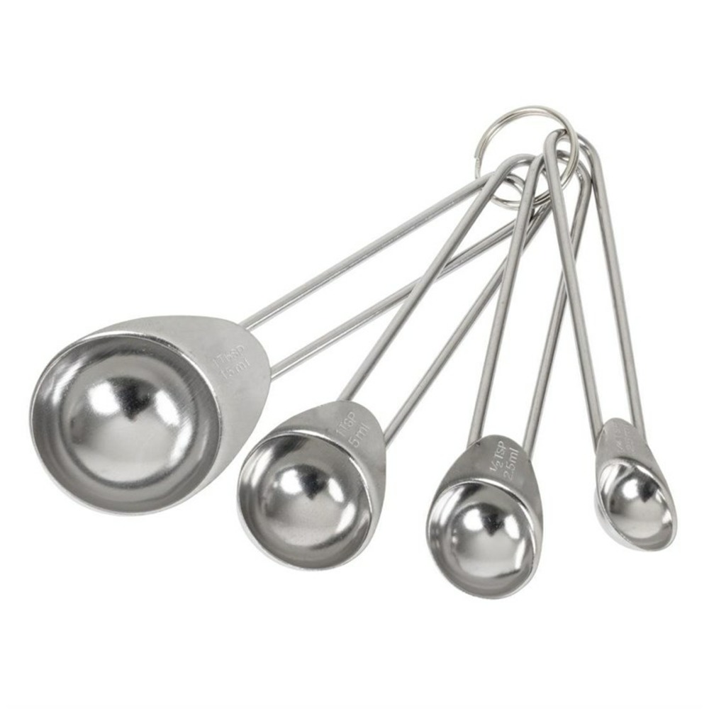 Ensemble de 4 cuillères doseuses en inox - kitchen craft